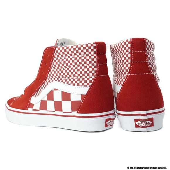VANS SK8-HI CHILI PEPPER MEN'S SHOES (RED / WHITE) - Picture 4 of 6